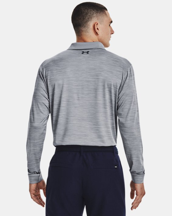 เสื้อโปโลแขนยาว UA Performance 3.0 สำหรับผู้ชาย in Gray image number 1